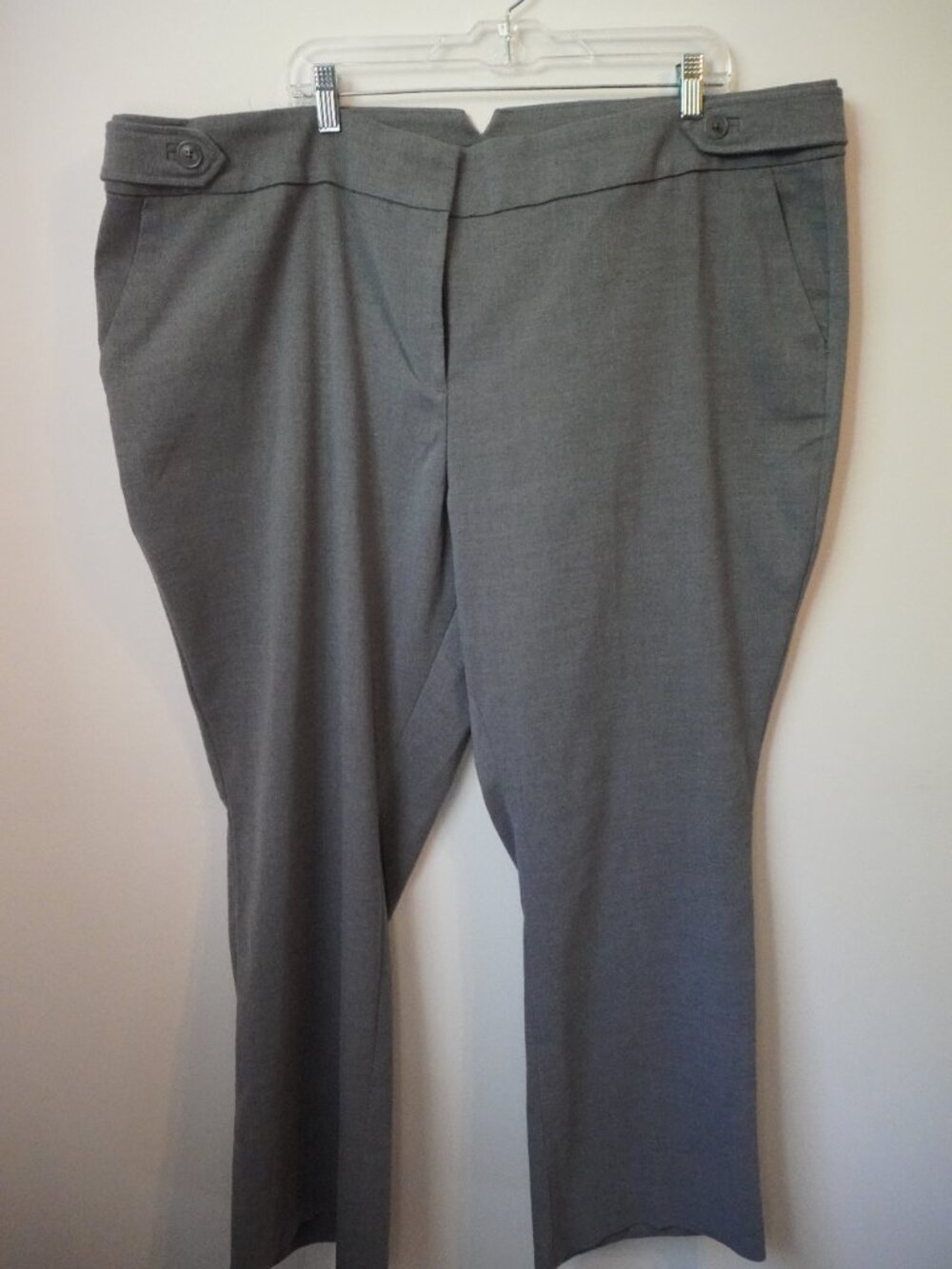 Loft Plus Marisa Slim Fit Dress Pants Women 24 Gray Textured Ankle Trousers